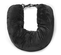 Giwnhvx Coussin de Voyage Rembourré avec des Vêtements comme bagage à main, taie d'oreiller multifonction en forme de U pour, voyage, activités de plein air, noir