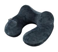 Giwnhvx Coussin Gonflable Oreiller pour Cou Une Forme de U Portable Artefact pour Dormir Appuyez automatiquement sur l'Appuie-tête Gris Foncé