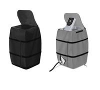 Giwnhvx Couvercle de pompe de chauffage pour bain à remous avec fenêtre supérieure en PVC transparent, couvercle de pompe pour baignoire hydromassage gonflable imperméable durable 2 pièces