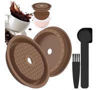 Giwnhvx Couvercles pour capsules de café réutilisables de 2 pièces, disques pour capsules de café Vertuo Rechargeables avec feuille d'aluminium, installation facile