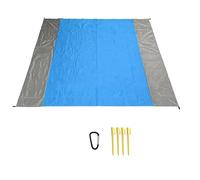 Giwnhvx Couverture de plage avec poches d'angle, tapis de plage extra large, couverture de plage surdimensionnée imperméable pour pique-nique, concert, facile à utiliser