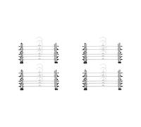 Giwnhvx Crochets de pantalon en métal de 20 pièces, crochet de clip antidérapant pour jeans, cintres pour jupes avec 2 clips réglables