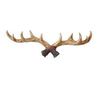 Giwnhvx Crochets muraux vintage en bois de cerf - Cintre mural - Porte-manteau - Porte-clé - Pour crochet mural décoratif B 48 x 17,5 x 7 cm