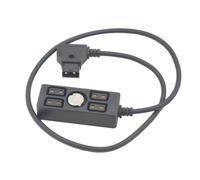 Giwnhvx D-Tap Câble répartiteur D-TAP vers 4D-Tap pour batterie V-Mount avec vis 1/4