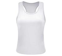 Giwnhvx Débardeur de yoga sans manches pour femme - Pour la course à pied, l'entraînement - Blanc - XL