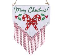 Giwnhvx Décor de Panneau Suspendu du Père Noël, Panneau Mural de Noël, Décorations Rustiques en Bois et en Métal à Suspendre, Faciles à Utiliser 29,6 cm X 21,9 cm X 0,9 cm C