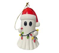 Giwnhvx Décoration d'arbre de Noël avec Chapeau Rouge et Breloque Fantôme, Petite Statue Fantôme, Jouet de Collection, Décoration de, Centre de Table de Noël