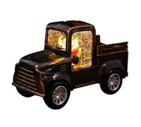 Giwnhvx Décoration de Camion de Noël Rétro Père Noël Lumière de Camion de Noël Veilleuse Cadeau Décoration de Fenêtre, Or Brossé