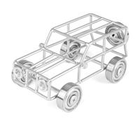 Giwnhvx Décoration de Camion Rétro, Décoration Moderne en Métal de Camion en Acier Inoxydable, Adaptée à L'Intérieur et à L'Extérieur 17x10x7,5 cm Argent