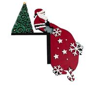 Giwnhvx Décoration de Noël en pin pour le dessus de la porte, décoration d'angle du cadre supérieur de la porte, plaques de Noël murales, décoration de la maison B