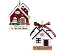 Giwnhvx Décoration NewHome 2024 Cadeaux de Pendaison de Crémaillère en Bois Décorations Suspendues pour Arbre de Noël Nouvelle Maison pour Les Propriétaires