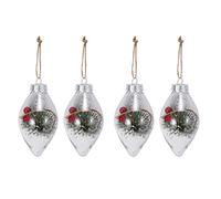 Giwnhvx Décorations De Noël Arbre De Noël Goutte Pendentif Suspendu Balle Transparent Intérieur Clair Balle Maison Fête du Festival Décoration Nouveau