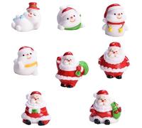 Giwnhvx Décorations de Noël Micro-Scène de Noël Poupée de Noël Table Mini Personnage Résine Bonsaï Cartoon