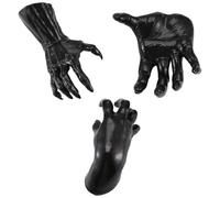 Giwnhvx Décorations d'Halloween murales effrayantes atteignant les mains d'horreur pour décorations murales Sculpture gothique à suspendre B