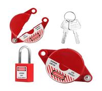 Giwnhvx Dispositif d'arrêt pour vannes d'arrêt et kit de cadenas de sécurité, pour robinet de jardin extérieur de 1 à 2 1/2, poignées de valve de réservoir, verrouillage