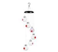 Giwnhvx Distributeur de Nourriture pour Oiseaux avec Carillons Éoliens, Décor de Jardin, Outil d'alimentation Étanche, Facile à Utiliser