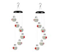 Giwnhvx Distributeurs de Graines pour Oiseaux, Carillons Éoliens, Kit de Distribution de Graines pour Oiseaux en Extérieur, Distributeurs Suspendus Résistant Aux Fourmis et Aux Abeilles pour L'Extérie