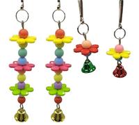 Giwnhvx d'oiseaux de Couleur Aléatoire pour Accessoires de Perroquet, Cage Suspendue à Mâcher, Cloche à Mordre, Fournitures pour Oiseaux Durables et Faciles à Utiliser