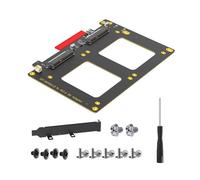 Giwnhvx Double adaptateur U.2 vers PCIe 4.0 X8 Riser U.2 SFF-8639 Prend en charge 2 SSD U.2 Compatible avec Win8/10/11 Linux