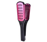 Giwnhvx Double face avec poils de sanglier, peigne, pince, antistatique, plaque à cheveux, peigne, queue de cheveux, rose rouge