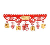 Giwnhvx Drapeau Rouge du an Chinois 2024 Fête du du Dragon Chine Décoré Maison Porte- pour Célébrer Facile à Utiliser B