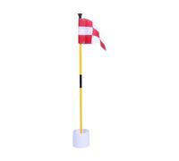 Giwnhvx Drapeau vert de golf rouge et blanc, mât de drapeau coloré à deux sections à carreaux verts, fournitures de golf