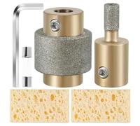 Giwnhvx Embouts de meuleuse en verre, 3,8 cm, pour vitrail, diamant avec clé hexagonale, (0,6 cm et 1/4")