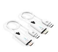 Giwnhvx Émetteur audio vidéo HD sans fil 1080P 30 m - Adaptateur d'affichage pour boîtier TV, moniteur, projecteur, PC