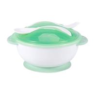 Giwnhvx Enfants Grille Ventouse Bol pour CompléMent Alimentaire Bol Isolation Vaisselle AntidéRapant Manger Bol de Formation Ensemble Vert