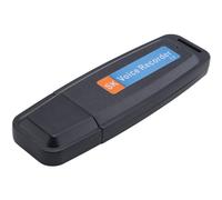 Giwnhvx Enregistreur Vocal Audio NuméRique USB Rechargeable U-Disk Mini Enregistreur Activé par Dictaphone - Noir
