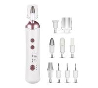 Giwnhvx Ensemble à Ongles Électrique Appareil de Manucure Électrique Outil Multifonction Silencieux Sans pour Ongles Épais Blanc