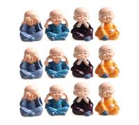 Giwnhvx Ensemble de 3 Adorables Poupées en Résine - 4 Adorables Petites Poupées Sculptées pour la Décoration de