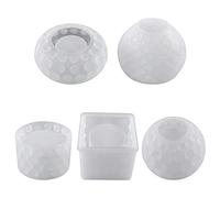 Giwnhvx Ensemble de 5 Moules à Bougies en Silicone pour la Fabrication de Bougies, Moule en Silicone 3D, Moule en Silicone pour Cire de Soja, Savon