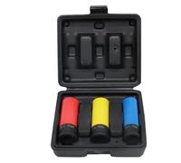 Giwnhvx Ensemble de douilles de protection de roue motrice, manchon en plastique durable, outils de réparation automobile de pneu coloré, noir