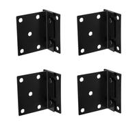 Giwnhvx Ensemble de structures de lit de 4 pièces, support de fente avec double crochet, 3,5 pouces x 3 pouces, plaque pour crochets pour rails en métal, accessoires pour lit noir