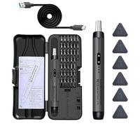 Giwnhvx Ensemble de tournevis électriques de précision - Mini embouts rechargeables sans fil - Pour ordinateur portable - Gris