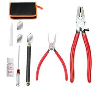 Giwnhvx Ensemble d'outils de coupe de verre - Kit d'outils de coupe de verre - Pince coupante pour verre - Pince brise-légumes avec alimentation en huile