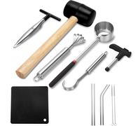 Giwnhvx Ensemble d'outils d'ouverture de noix de coco, sûr et facile à ouvrir, en acier inoxydable de qualité alimentaire, facile à installer, facile à utiliser
