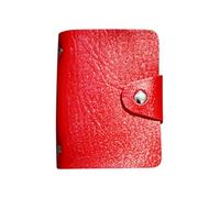 Giwnhvx Enveloppe de Carte de Credit ID Pack de Carte en Faux Cuir pour Dame (Rouge)