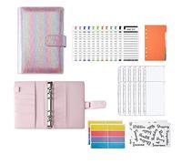 Giwnhvx Enveloppes en espèces pour Budget Classeur pour Budget A6 Couleur Papeterie pour Bureau Brillant Holographique-Square Rose