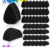 Giwnhvx Éponges de Peinture pour Le Éponges Noires de Peinture pour Le Haute Densité pour Les Œuvres d'art et la Peinture Corporelle (24 Pétales + 24 Demi-Lune) Durables Faciles à Nettoy