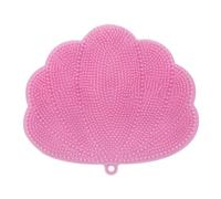 Giwnhvx Épurateur de Massage des Pieds de Douche avec Ventouses, Épurateur de Dos Mural pour Douche, Tapis D'Épurateur de Pieds Mains Facile à Utiliser 30 X 25,5 cm Rose