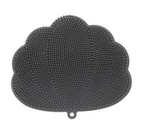 Giwnhvx Épurateur de Massage des Pieds de Douche avec Ventouses, Épurateur de Dos Mural pour Douche, Tapis D'Épurateur de Pieds Mains Facile à Utiliser 30 X 25,5 cm Gris