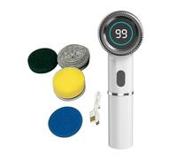 Giwnhvx Épurateur électrique avec rotation pour nettoyage électrique avec 5 têtes de rechange pour cuisines de salle de bain, durable, facile à installer, facile à utiliser