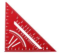 Giwnhvx Équerre de charpentier - 17,8 cm - Outils de charpentier multi-usages - Carré, rapporteur, règle, jauge de marquage, jauge de scie - Rouge