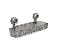 Giwnhvx Étagère à Ventouse à Motif de Glacier de Style Luxueux Léger sans Perçage, Organisateur de Douche de Salle de Bain et Facile à Utiliser, Style Long Gris