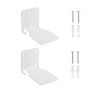 Giwnhvx Étagère de livre en acier inoxydable de 2 pièces, élégante avec étagères suspendues, étagères murales, peu encombrantes, pour bureau à domicile, durable, facile à installer
