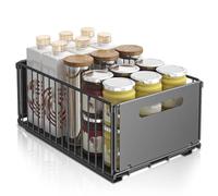 Giwnhvx Étagère de rangement coulissante pour évier de cuisine - Organisateur de tiroir coulissant pour assaisonner bouteilles, collations et plus encore B