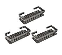 Giwnhvx Étagère de salle de bain Triangulaire étagère d'angle trous ventouse trépied 3 pièces