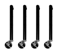 Giwnhvx Extension de pied de table pour roulettes - Lot de 4 rehausseurs avec roulettes pour pieds droits et incurvés 51 cm